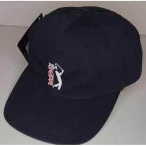 NEW / GOLF .. PGA / Adult / Black /Adjustable / Strap Back / Cap Hat / *Pls.Read